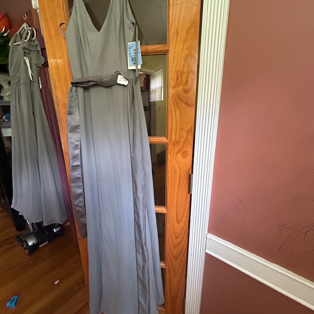 White by Vera Wang Gray Dress